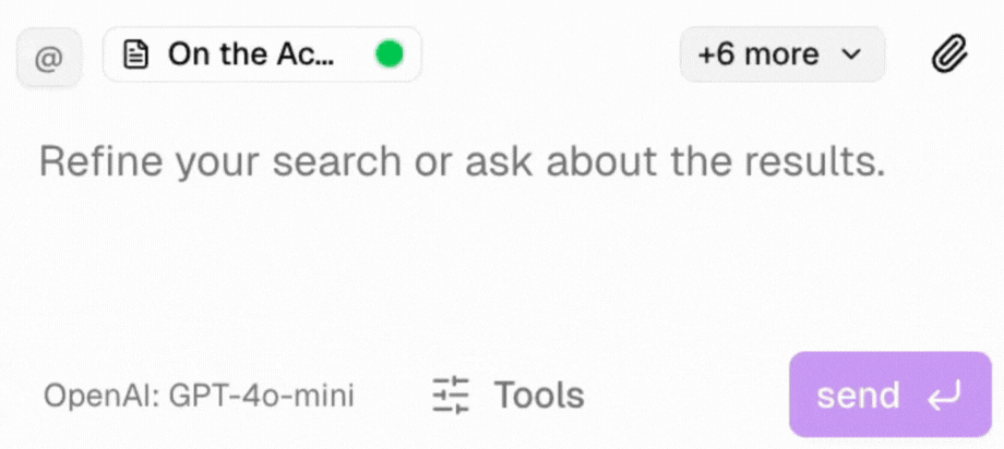 Fast discovery results animation